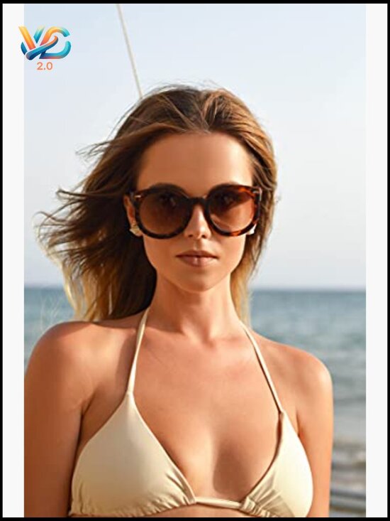 Oversized Polarized Shield Sunglasses UV400 Protection Unisex Round